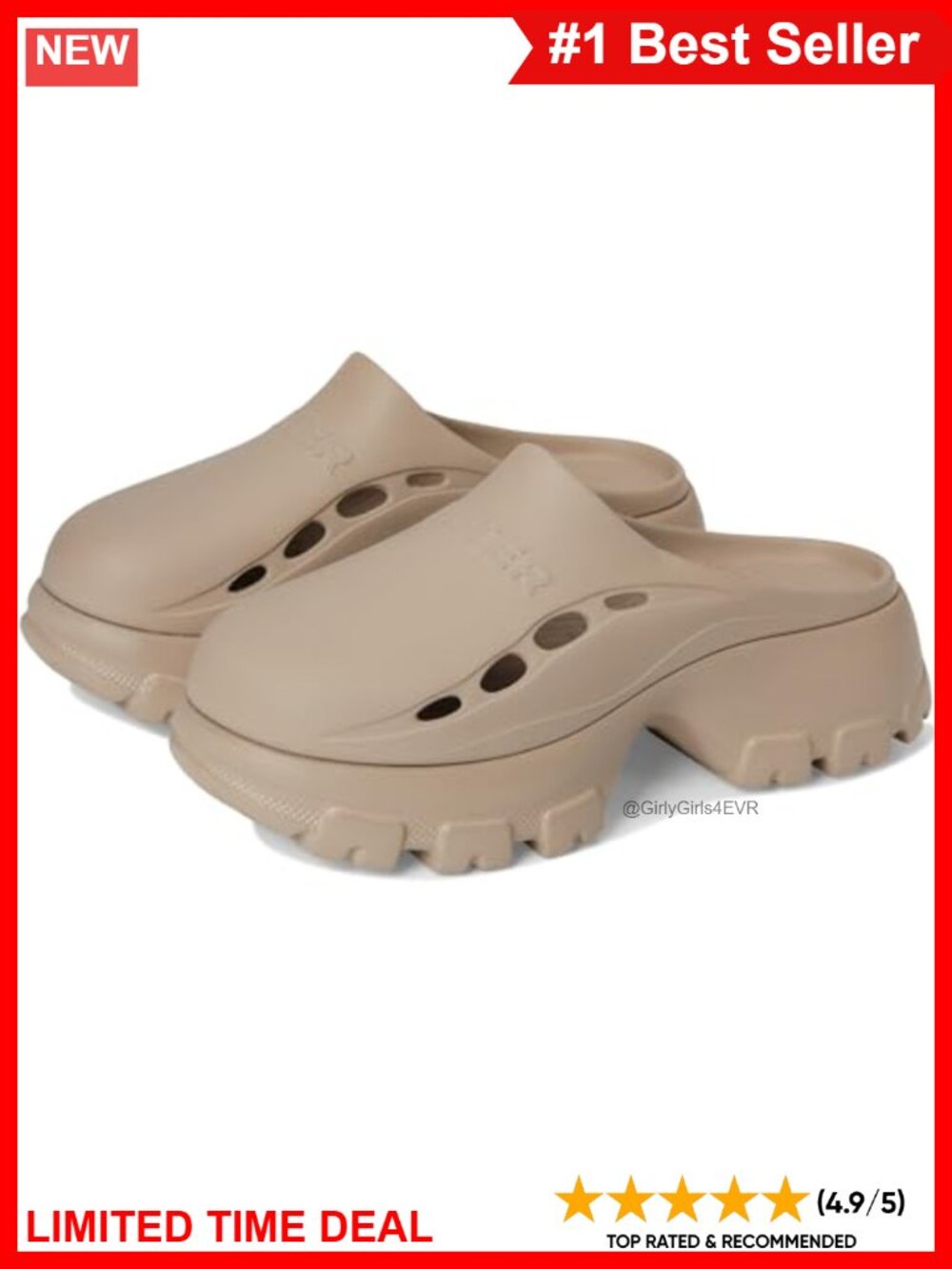 Slip On Platform Wedge Sandal EVA Water Friendly Beach Shoe